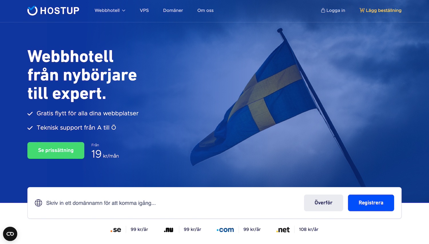 Hostup webbhotell