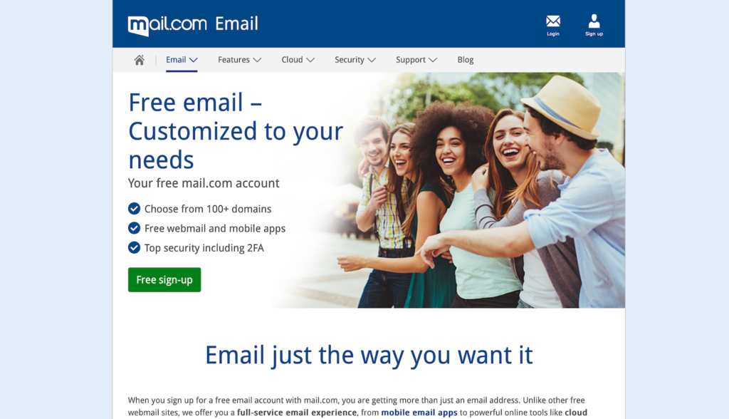 Mail.com epost