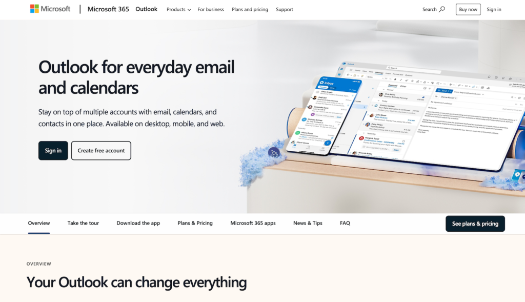 Outlook epost